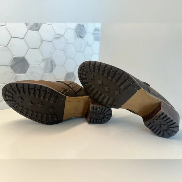 Red Wing Shoes Celina Western Brown Leather Mules Clogs Women's Size 7W - Picture 7 of 9